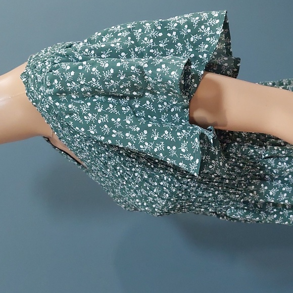 NWT Amazon Women's Long Maxi Maternity Dress Green Floral Baby Shower Size Small - Picture 8 of 12